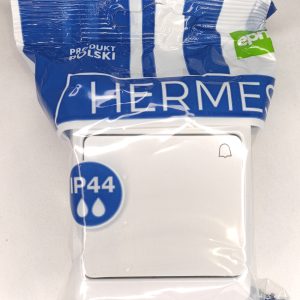 Hermes Przycisk dzwonek
mechanizm z pełną obudową biały
IP44