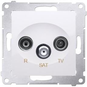 Kontakt Simon 54 Premium Gniazdo antenowe R-TV-SAT przelotowe tłum.:10dB biały