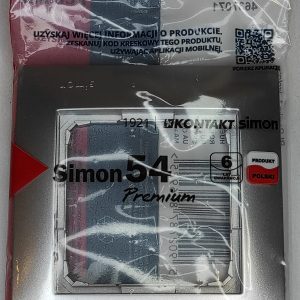 Simon 54 Premium Ramka pojedyncza srebrny mat