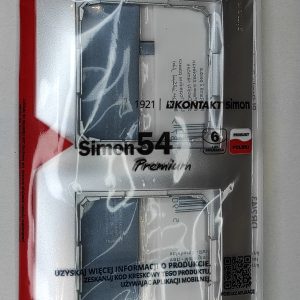 Simon 54 Premium Ramka podwójna srebrny mat
